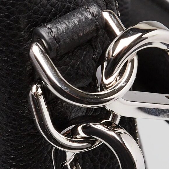 Fendi Black Grained Calfskin Leather Large Lui Bag 7VA667 - Picture 7 of 12